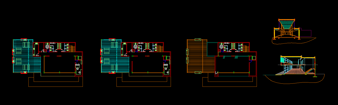 Exhibition Hall Section With Perspective